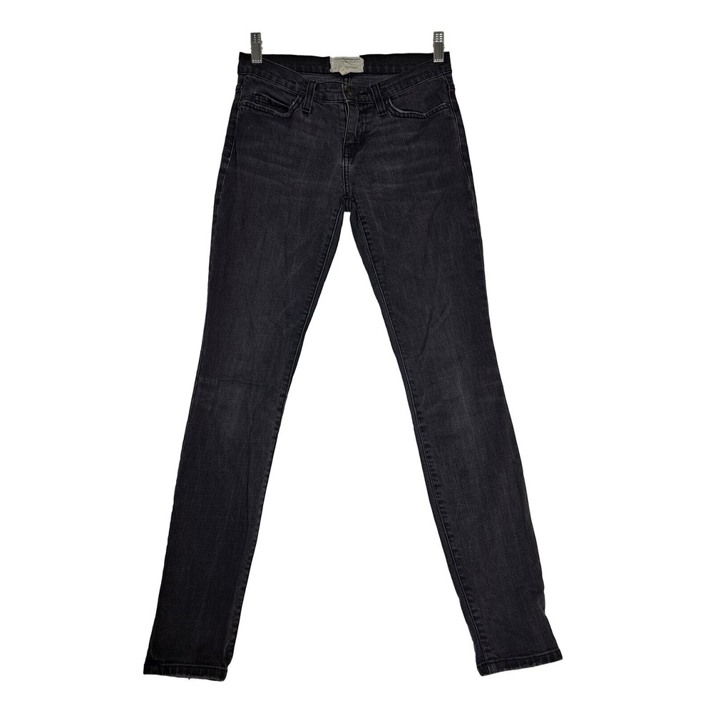 Current Elliott Jeans Womens 24 Black Skinny Ankle Denim Stretch Dark Wash